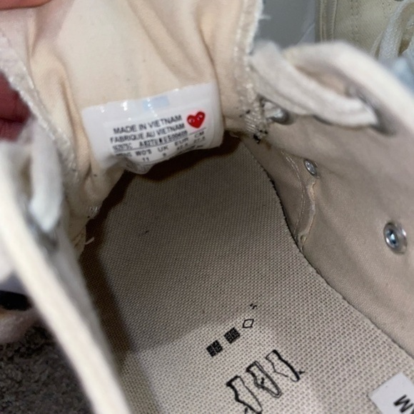 Converse Comme des Garcons Play Multi-Heart White women size 11 - Picture 6 of 8